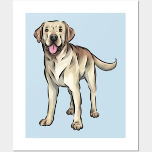 Cute Yellow Labrador Dog Posters and Art